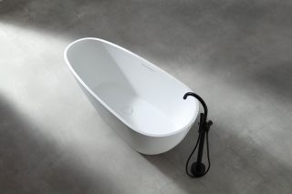 Ванна из искусственного камня ABBER Dortmund AM9911 170x75см белый